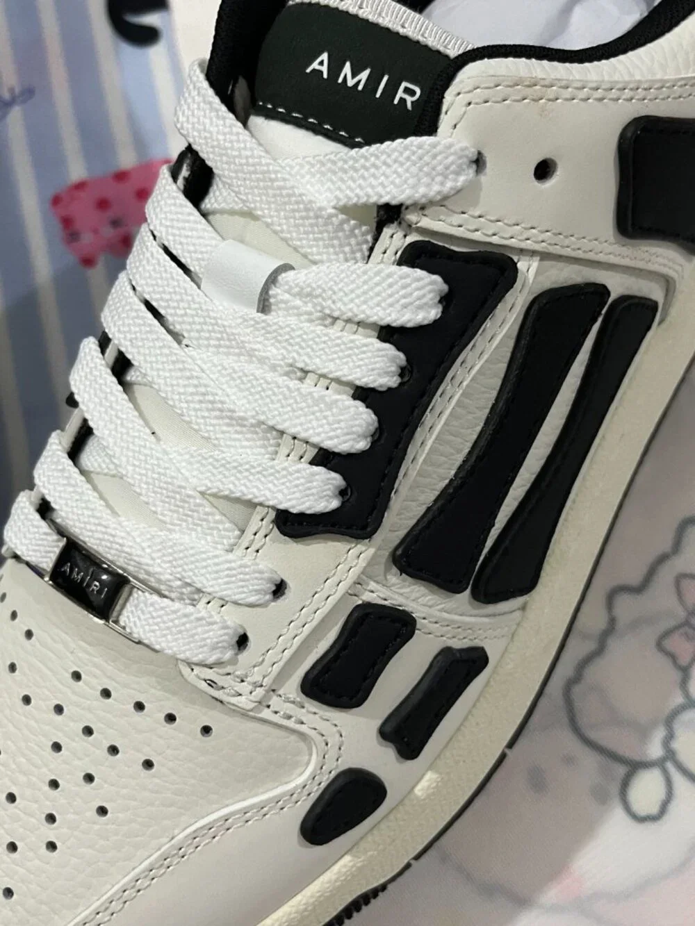AMIRI Skeleton Low Sneakers (White/Black)